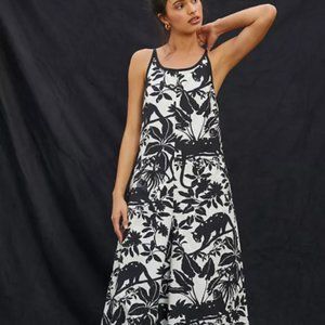 Maeve Chrysanthemum Wide-Leg Jumpsuit
